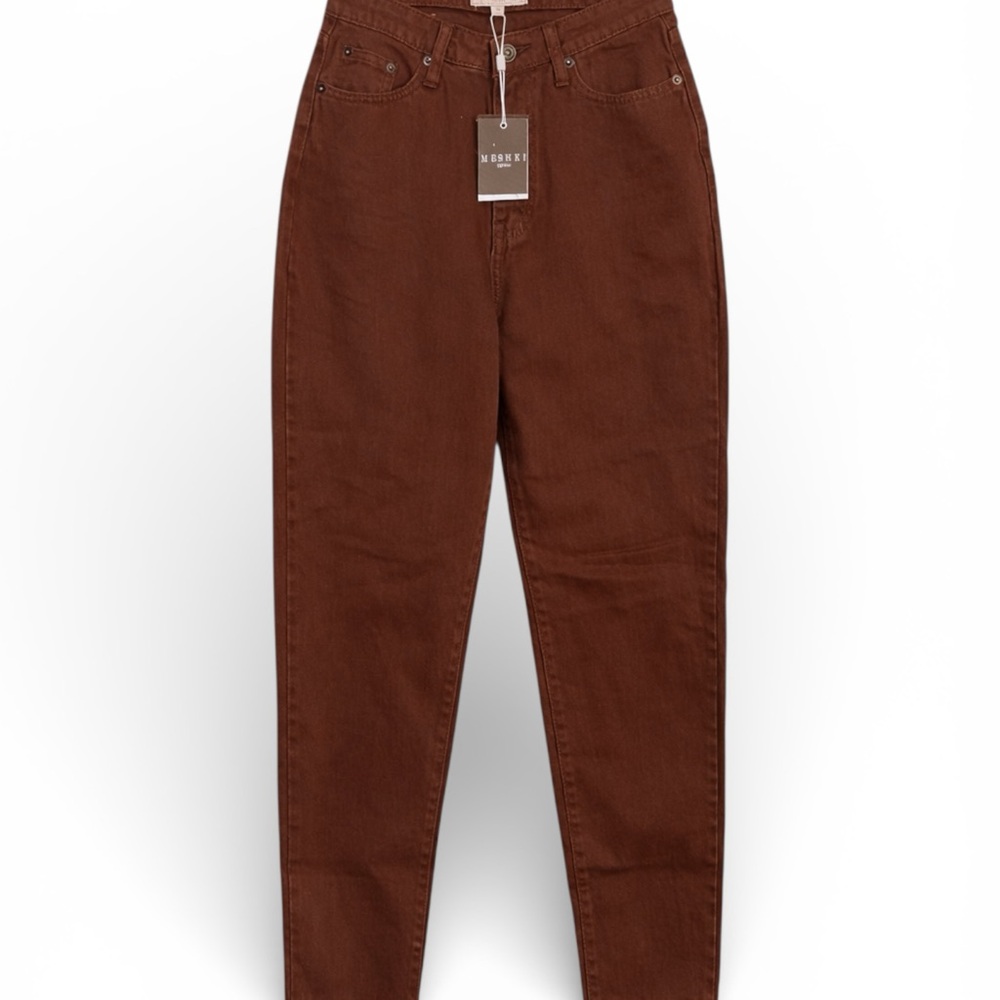 🤎 NWT Meshki Brown Denim Jeans – Size 10